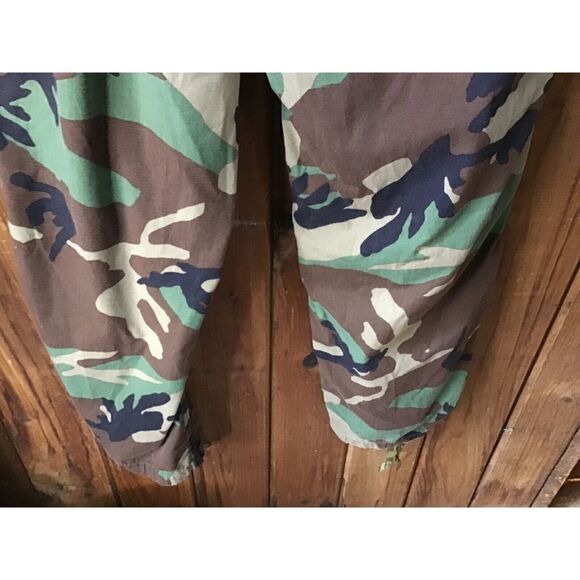 GI Camo Pants Size 35-39 Adjustable Drawstring Cuffs 6 Pockets Button - Picture 8 of 9